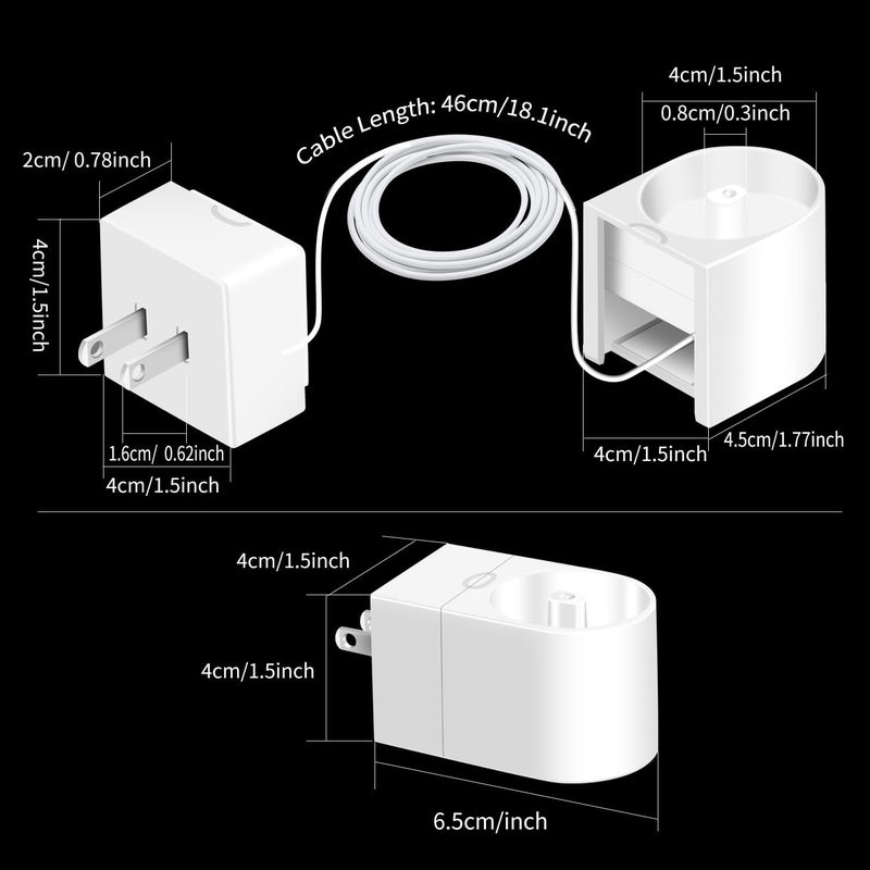 KOPBTBOY 2 in 1 Wall Charger for Oral-B Electric Toothbrush, Electric Toothbrush Wall Charger for Oral-B and Braun Most Models (Excluding IO7/8/9/10 and Pulsonic Series) (White) - Image 5